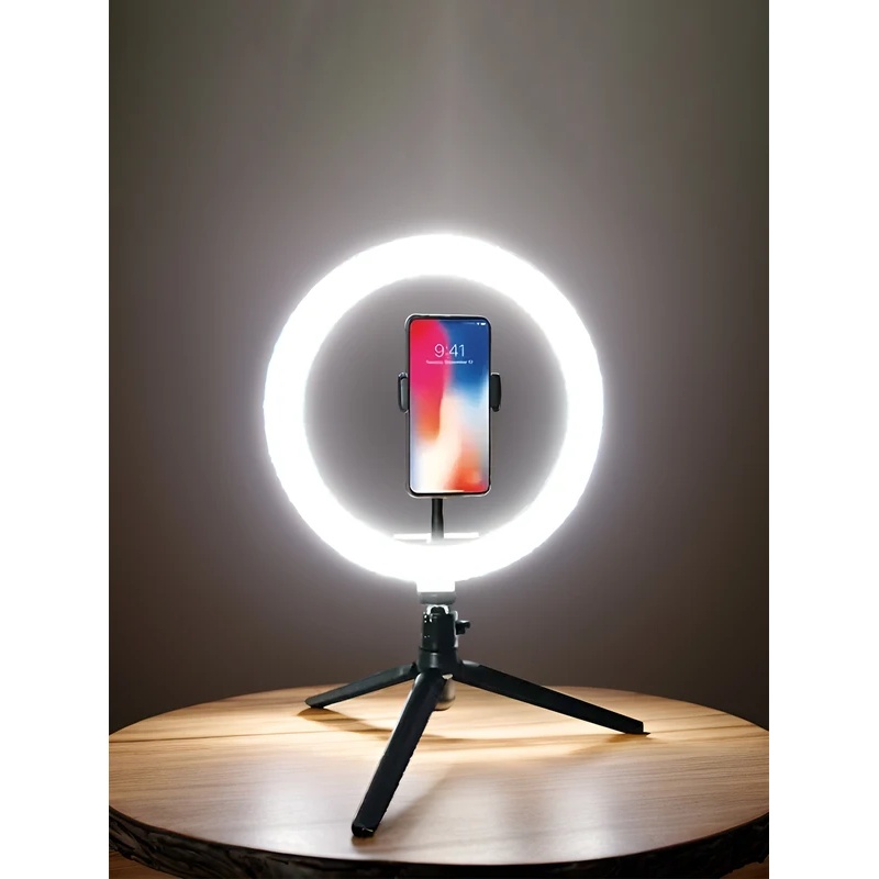 Photography Lighting Spotlight - Desiontal 26cm Ring Light with Tripod