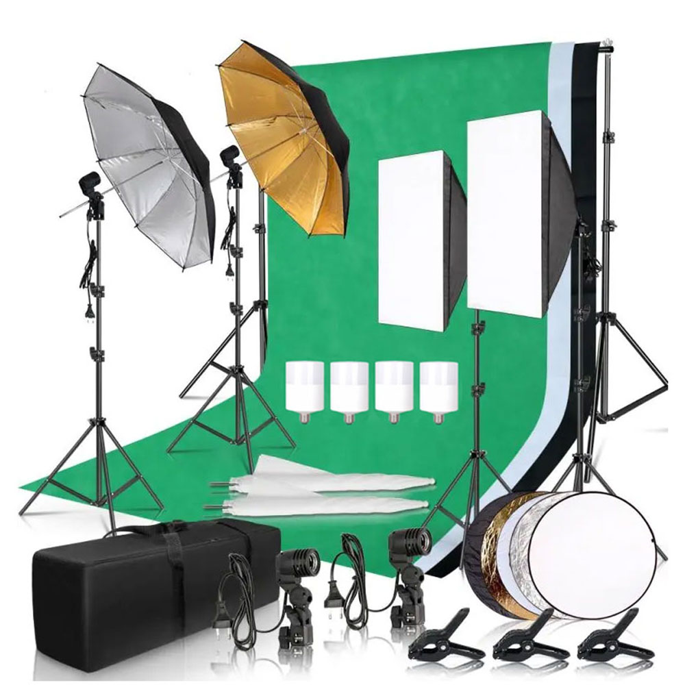 Photography Lighting Kit With Backdrop - Photography Photo Studio Softbox Lighting Kit