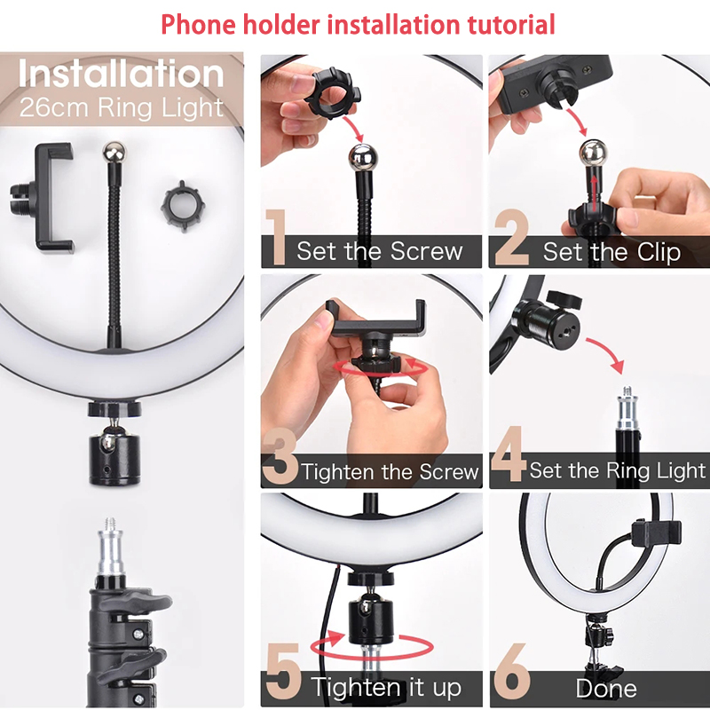 16/26/33cm Selfie Ring Light P - Photography Lighting Stick ulasan dan harga