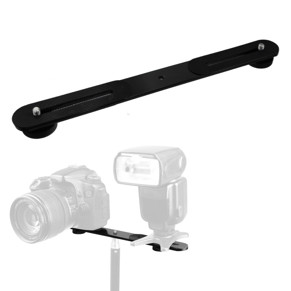 Dual Flash Bracket 1/4'' Screw - Photography Lighting Spotlight ulasan dan harga