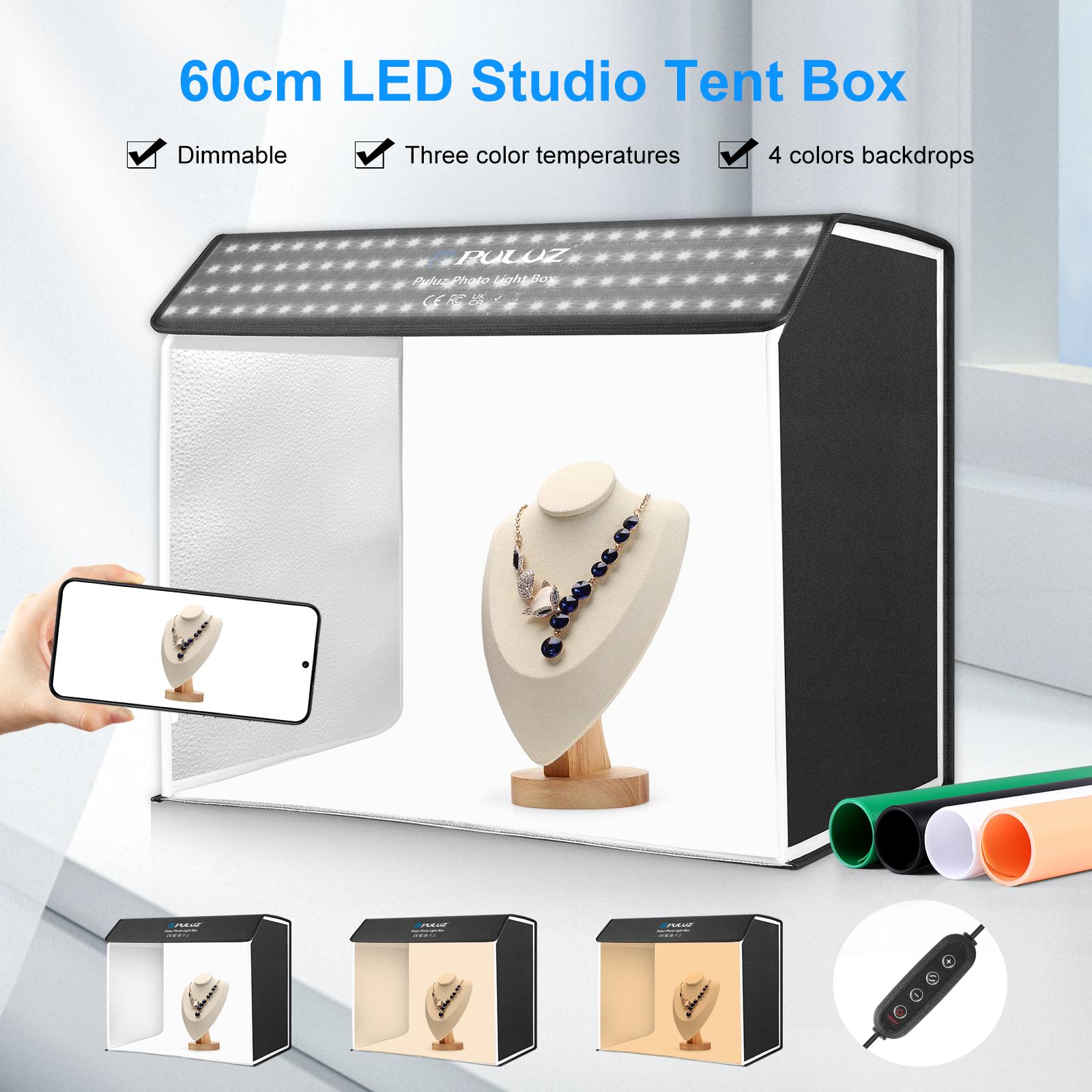 PULUZ 60 x 40cm Photo Studio L - Photography Lighting Kit With Backdrop ulasan dan harga