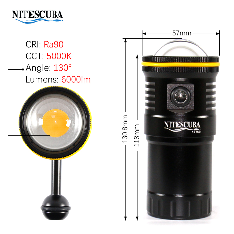 Nitescuba NSV60 LED Diving Vid - Photography Lighting Wireless ulasan dan harga