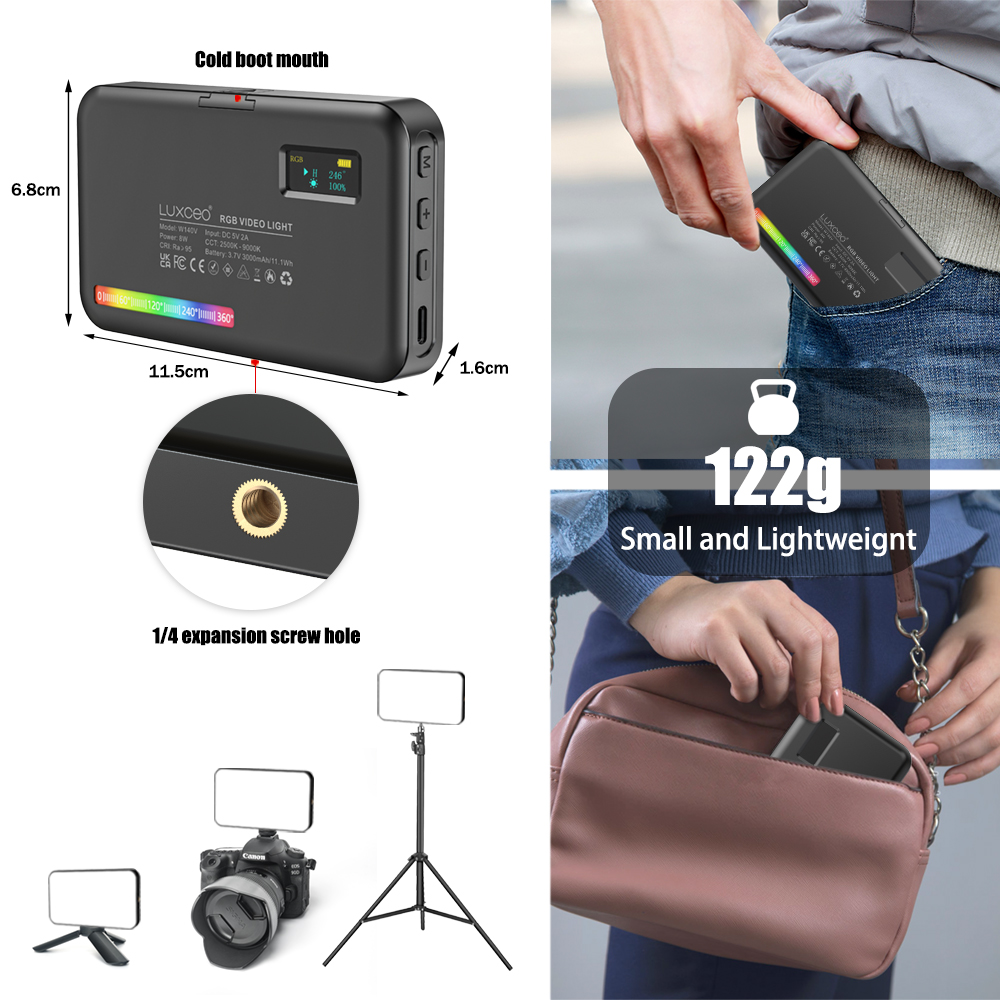 LUXCEO V10 PRO Video Light RGB - Photography Lighting With Umbrella ulasan dan harga