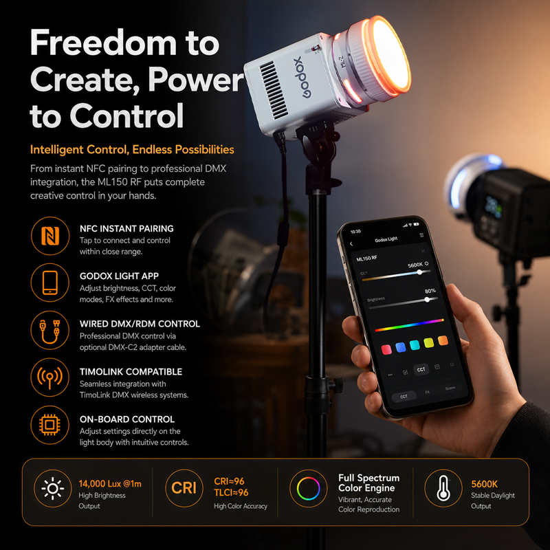 Godox ML150RF Full-color LED V - Photography Lighting Wireless ulasan dan harga
