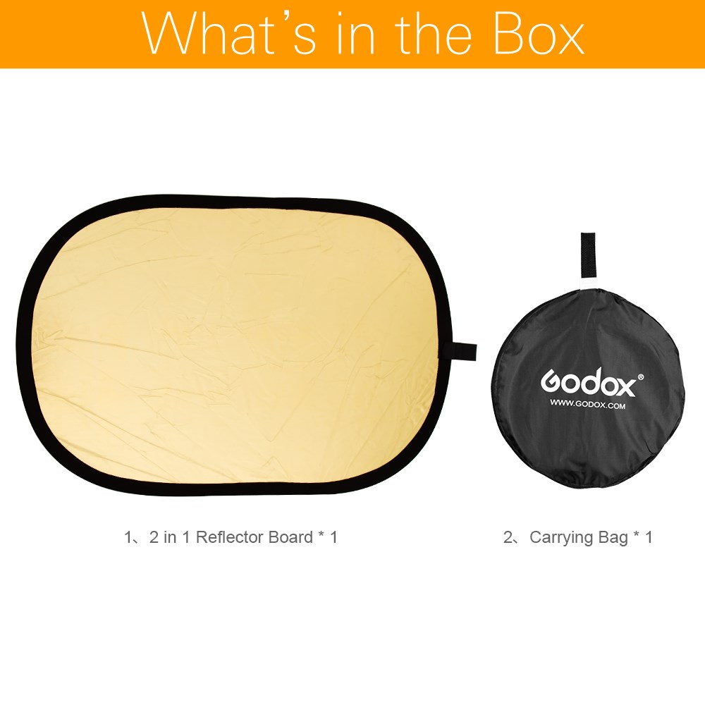 Godox 2in1 150x200cm Gold and  - Reflector Disc Silver ulasan dan harga