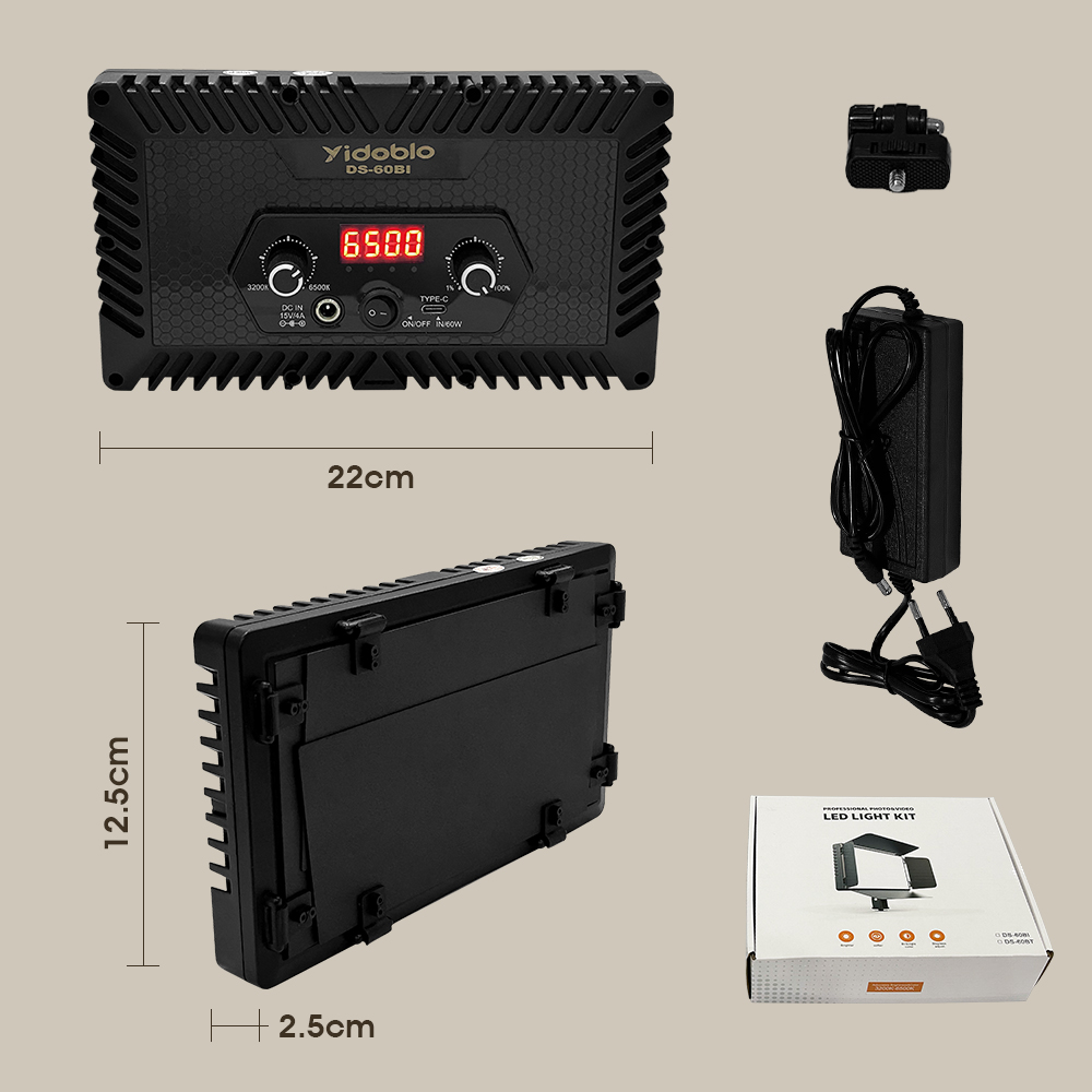 Portable Video Light DS60BI Ph - Photography Lighting Uk ulasan dan harga