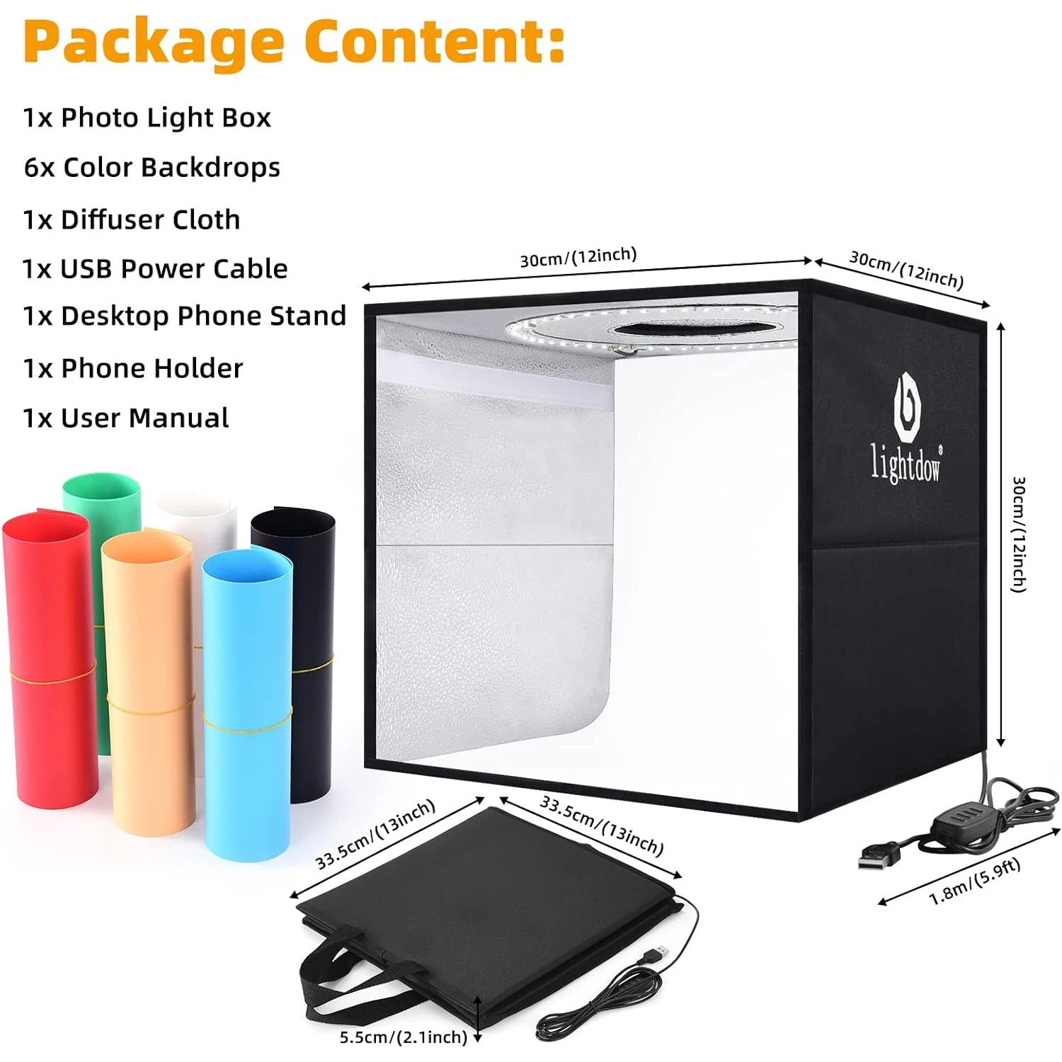 Lightdow Photo Studio Light Bo - Photography Lighting Kit Portable ulasan dan harga