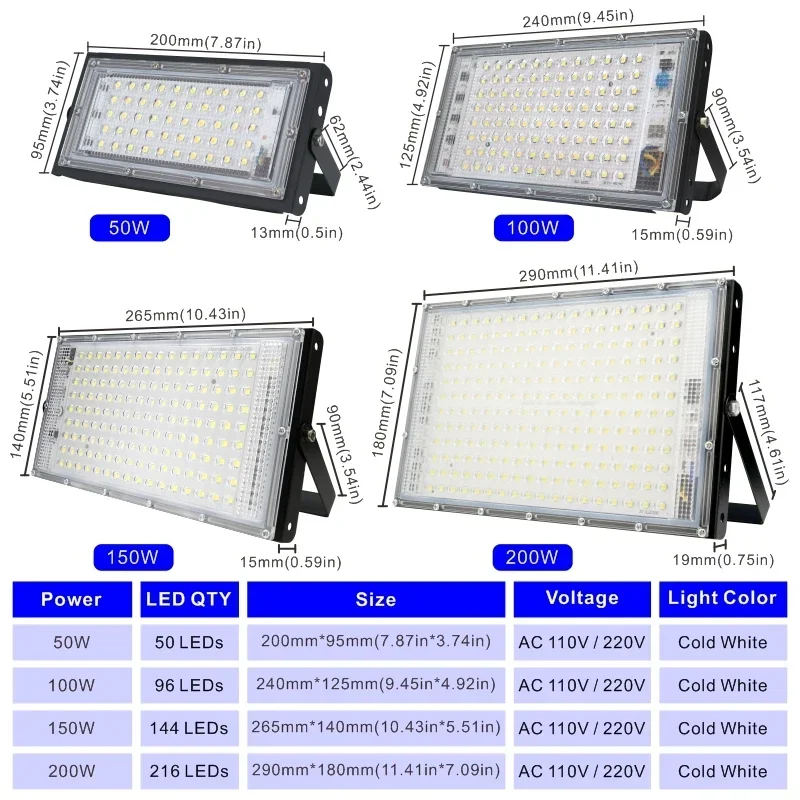 110V 220V Led Flood Light 50W  - Photography Lighting Uk ulasan dan harga