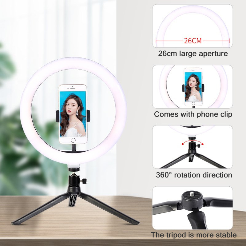26cm 10 inch Led Ring Selfie L - Photography Lighting Stick ulasan dan harga