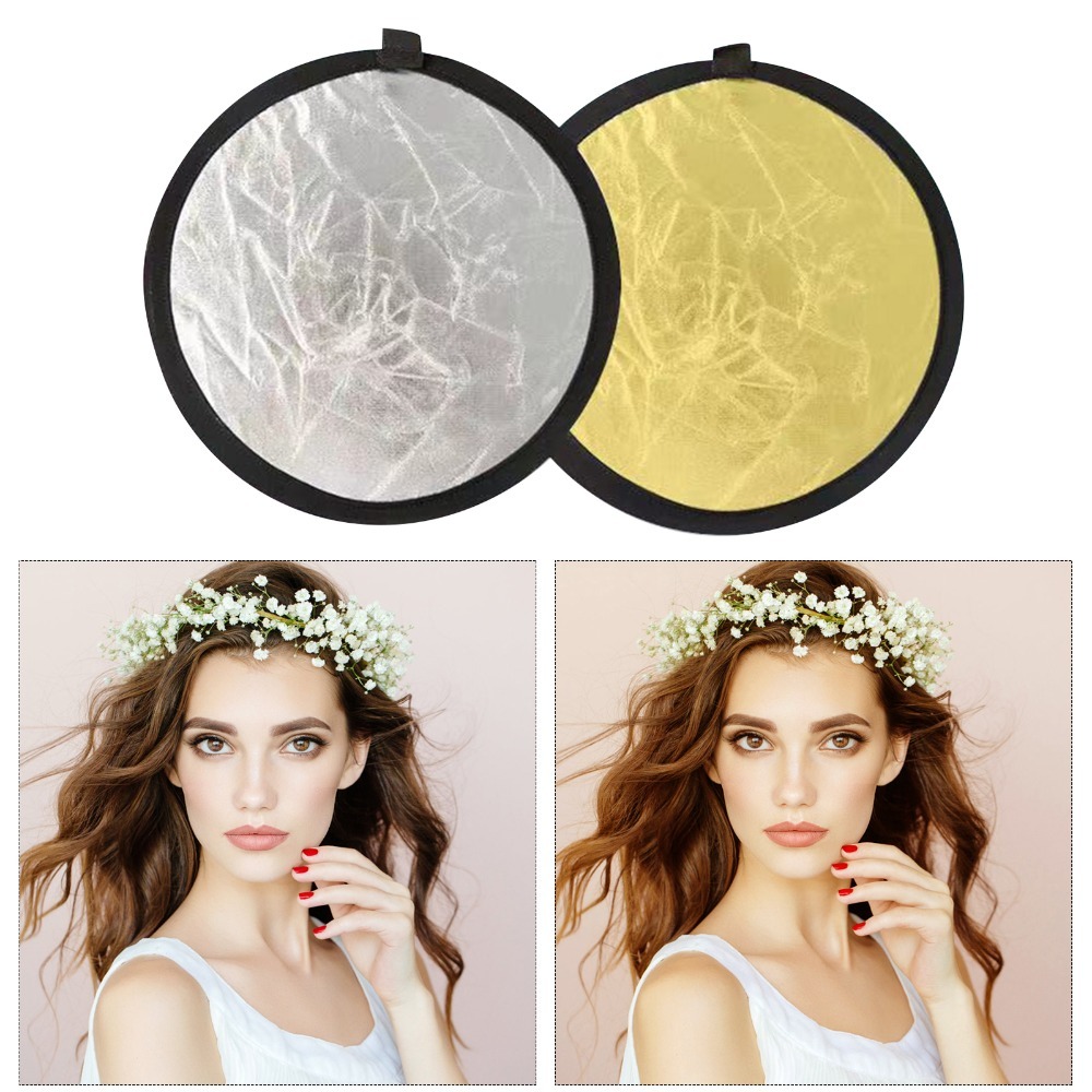 30cm Photography Light Reflect - Reflector Disc Silver ulasan dan harga