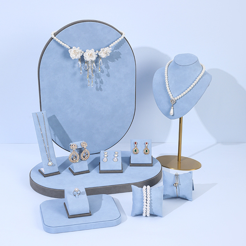 Light Blue Microfiber Jewelry  - Photography Lighting For Jewelry ulasan dan harga