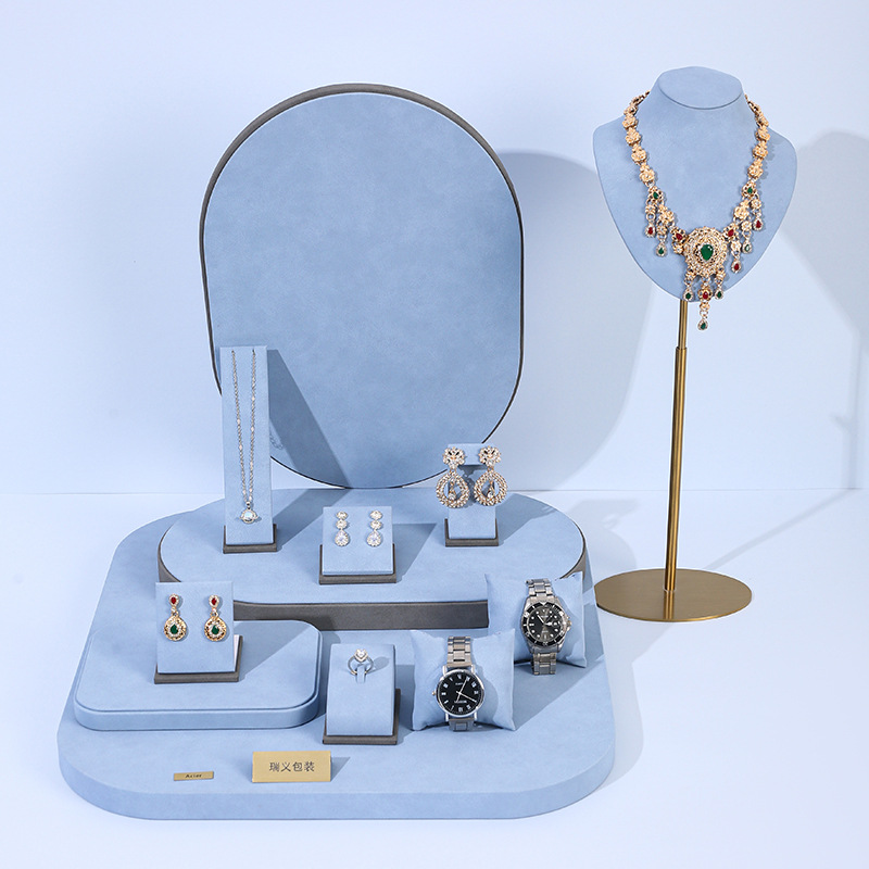 Light Blue Microfiber Jewelry  - Photography Lighting For Jewelry ulasan dan harga