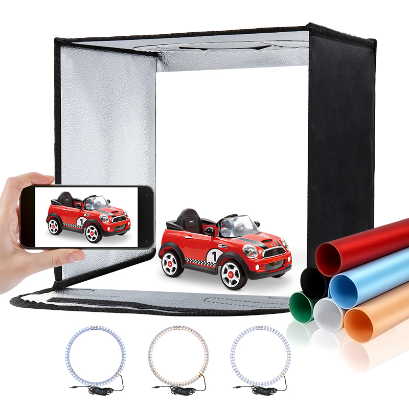 11.8x11.8inch Fold Photo Studi - Photography Lighting Kit With Backdrop ulasan dan harga