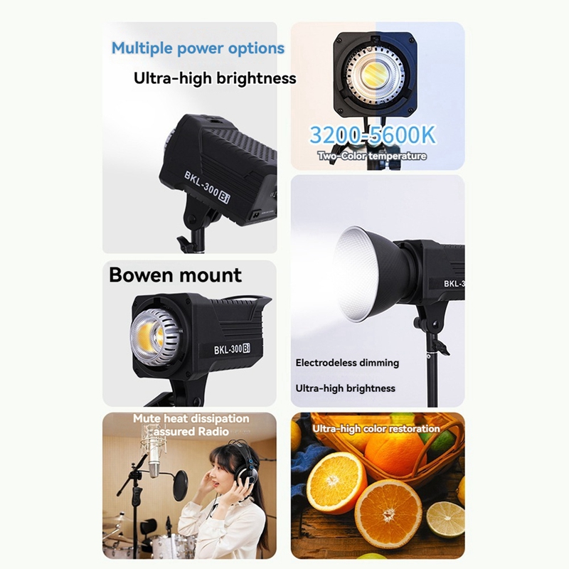 300W Bi LED Video Light, Conti - Photography Lighting Spotlight ulasan dan harga