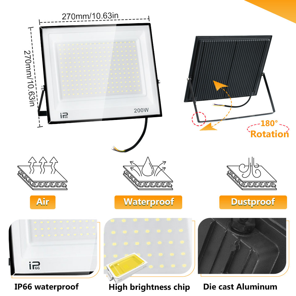 Led Flood Light IP66 Waterproo - Photography Lighting Uk ulasan dan harga