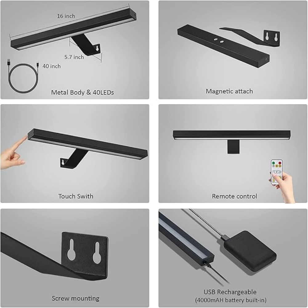4000mAh LED Rechargeable Wall  - Photography Lighting Wireless ulasan dan harga