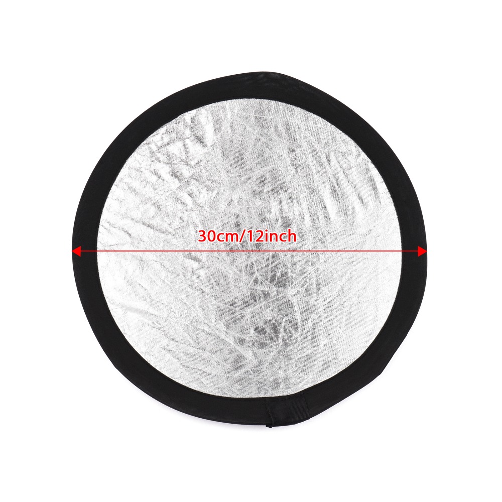 30cm Photography Light Reflect - Reflector Disc Silver ulasan dan harga